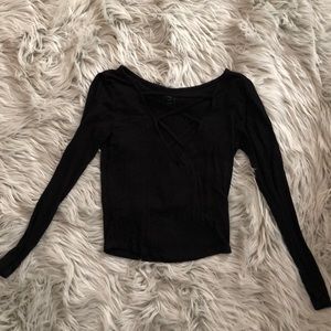Me to We Black long-sleeve with cutout